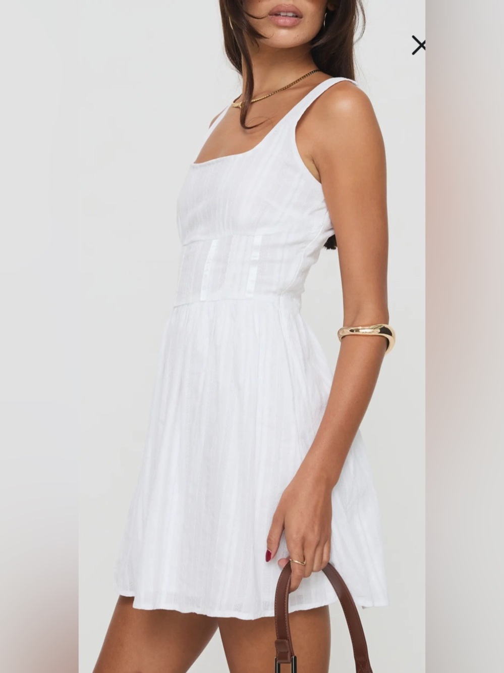 Princess Polly Lorinda Organic Cotton Minidress | New Without Tags - Picture 5 of 10